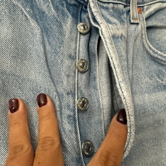 Citizens of Humanity Distressed Horseshoe Denim Baggy Jeans Womens Size 27 - Picture 6 of 8